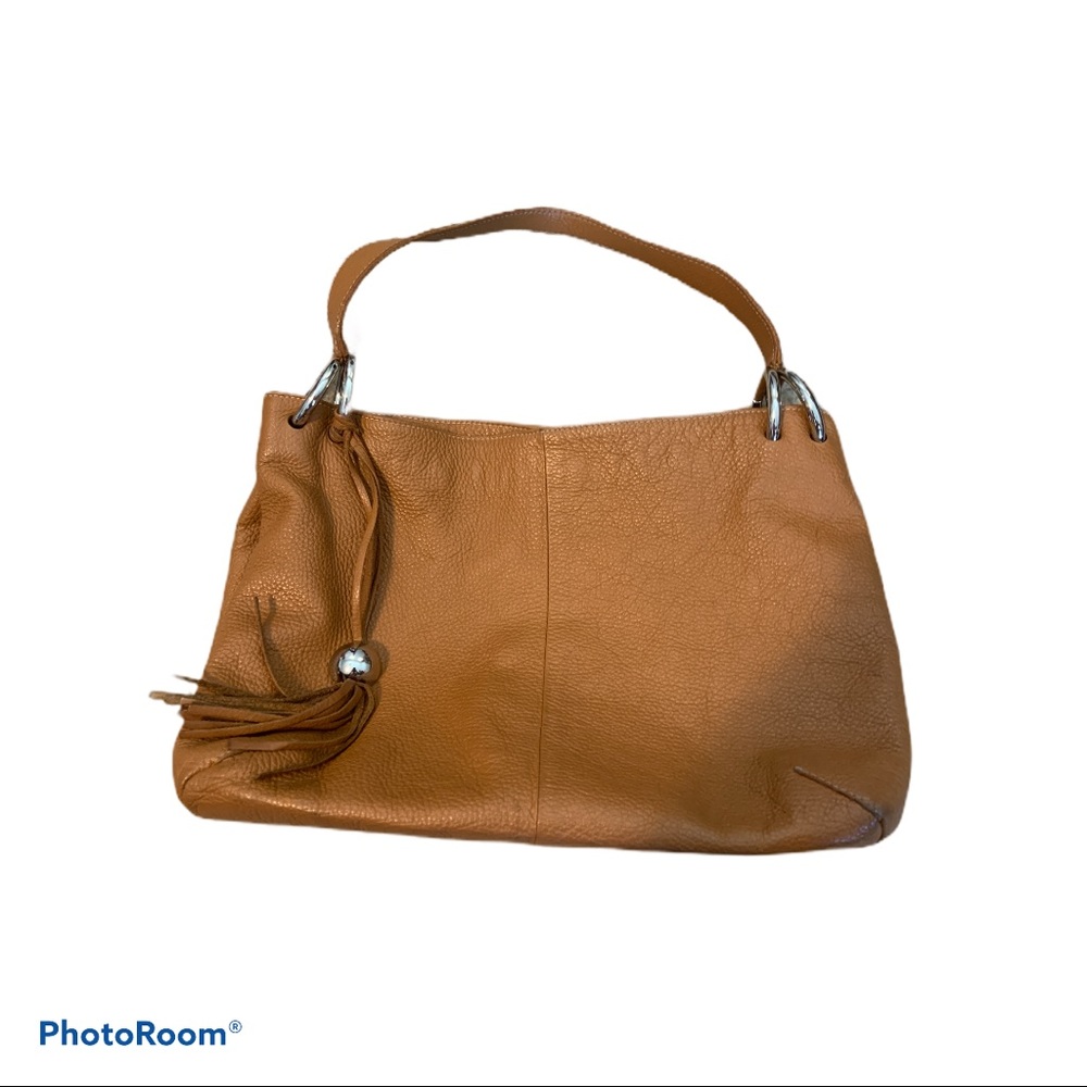 Furla hobo purse cognac brown leather